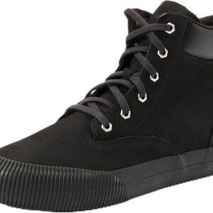 Women’s Skyla Bay 2.0 High Top Lace-up Sneakers Leather Rubber Sole Black